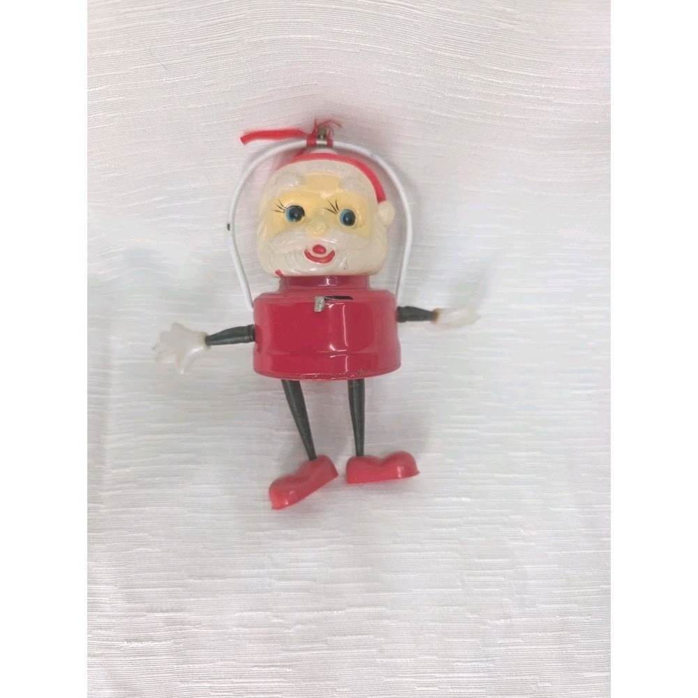 Vtg Dancing Santa Christmas Lantern Battery Operated Toy Lamp Japan *Not Working